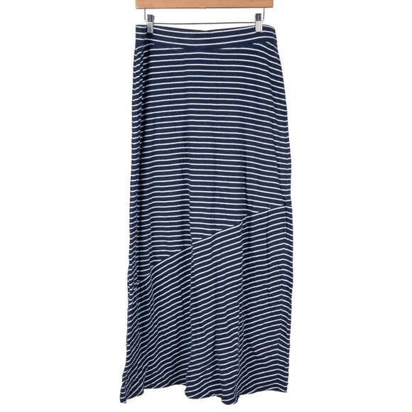 Sonoma Dresses & Skirts - Sonoma Maxi Skirt S Womens Striped Blue White Diagonal Elastic Waist Modest